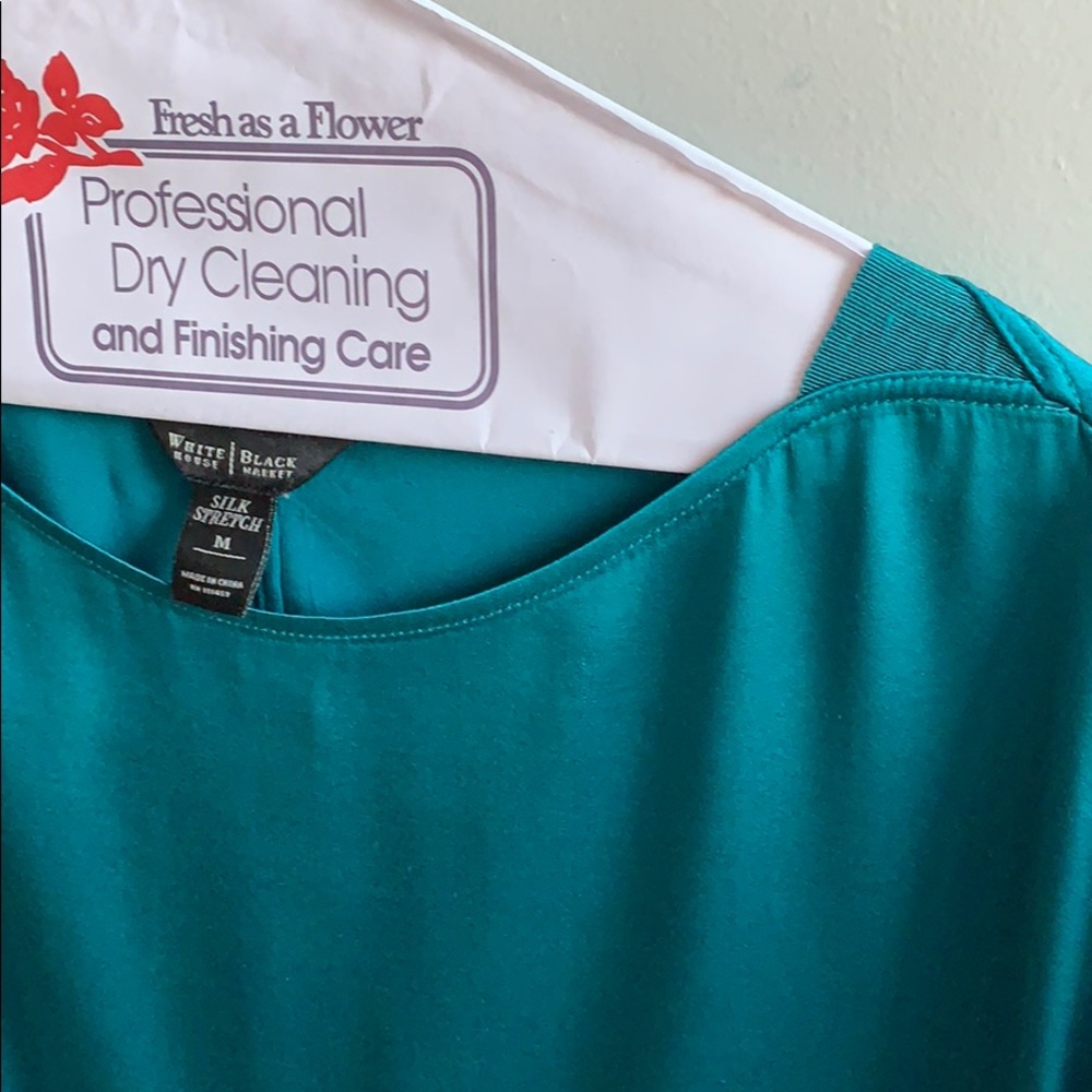 Teal silk women’s top